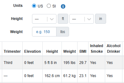 Height Weight