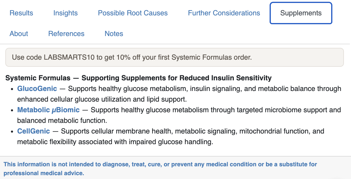 Supplement protocol recommendations in LabSmarts